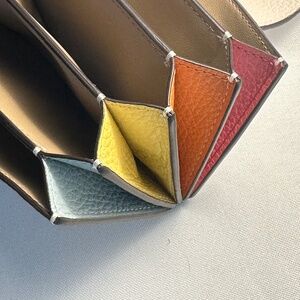 Coach Accordion Card Case in Colorblock Chalk